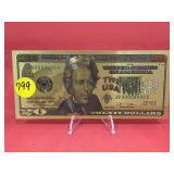 $20 Gold Foil Leaf Note