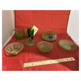 Uranium Glass Creamer - Berry Bowls - Dish