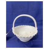 Hobnail Milk Glass Basket