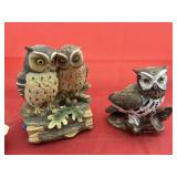 2 - Porcelain Owl Figures