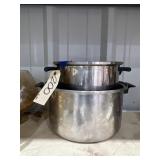 2 - Stainless Cooking Pots w/Lids