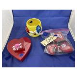 Porcelain M&M Planter - Plastic M&M's Box