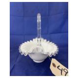 Fenton Silvercrest Glass Basket