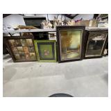 4  Pcs - Framed Wall Art & Mirror