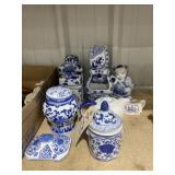 10 Pcs - Blue Willow Dï¿½cor