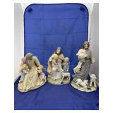 3 - Porcelain Jesus Figures
