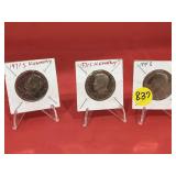3 - 1971-S Kennedy Proof Half Dollars