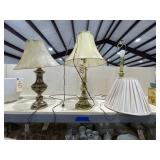 3 - Table Lamps w/Shades 28'H