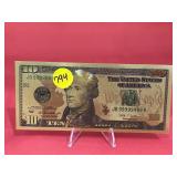$10 Gold Foil Leaf Note