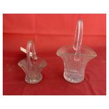 2 - Clear Glass Baskets
