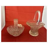 2 - Clear Glass Baskets