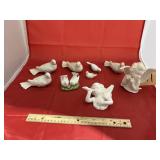 Pile of Porcelain Birds & Cherubs