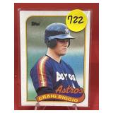 Topps 1989 Baseball Card Craig Biggio