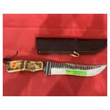 Custom Made Hammer Blade knife w/tiger stripe Mapl