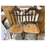 2 - Wood Dining Chairs
