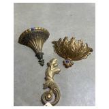 Gold Colored Plastic Wall Pockets & Wall Dï¿½cor