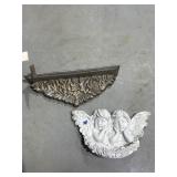 Wall Shelf 21'L & Cherub Wall Dï¿½cor