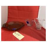 Sugar & Creamer - Anchor Glass Pie Plate