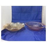 Pink & Amber Serving Bowls