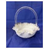 Fenton Silvercrest Glass Basket