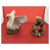 Swan & Bird Porcelain Figurines