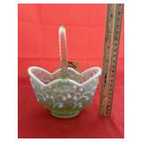 Fenton Seagreen Opalescent Basket