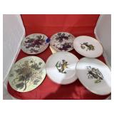 6 - Decorative Porcelain Plates - Fruit Themed