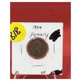 1954 Ext Fine Wheat Cent