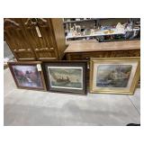 3 Pcs - Framed Wall Art 31' x 25' & Smaller