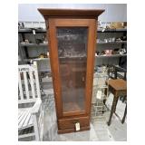 Wood 6-Space Gun Cabinet w/Storage w/Key
