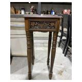 Wooden Carved Plant Stand 13'L x 13'W x 31'H