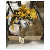 Stoneware Pitcher - Blue Stemware - Candy Jar
