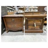 2 - Wood Bedside Tables - not matching