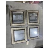 4 - Framed Wall Mirrors 19'x19'