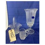 Clear Glass Basket - Creamer - Vase