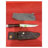 Straight blade knife w/sheath