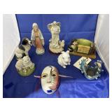 Porcelain Animals - Angel Figurines - Mask