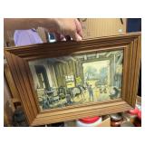 Vintage Framed Art Drawing 20"x14"