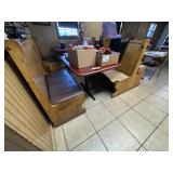 4 - Wood Cafï¿½ Booth Tables & Benches