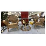 Bamboo Patio Table w/2 Chairs 48'
