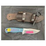 Ipak 4' Fixed Blade Knife w/Leather Sheath