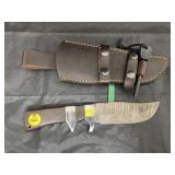 Damascus Steel 5' Fixed Blade Knife