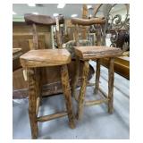 2 - Rustic Bar Stools 44'H