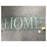 Metal 'Home' Sign