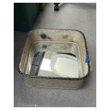 Metal Mirrored Tray 16'x16'x6'
