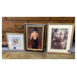 3 Pcs Framed Wall Dï¿½cor - 'The Black Drape'