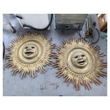 Pair Metal Outdoor Sun Dï¿½cor 45'