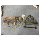 Metal Towel Holder & Metal Wall Shelf 18'L