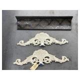 2 Pcs - Wall Dï¿½cor & Metal/Wood Wall Shelf 36'
