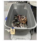 Assorted Ladie's Belts in Plastic Bin w/Lid